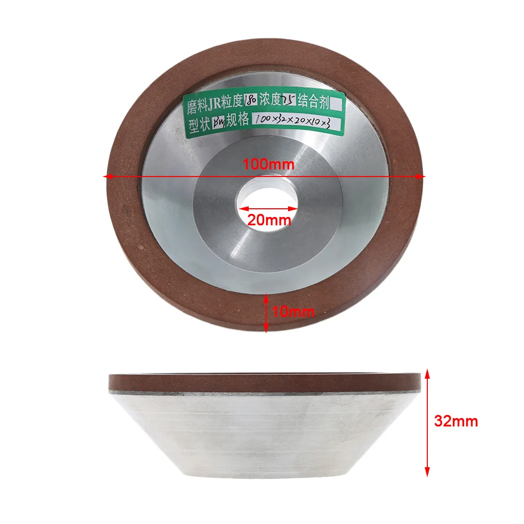 100 мм Алмазный шлифовальный круг чашка 180 зернистость резак шлифовальный станок для Карбида Металла