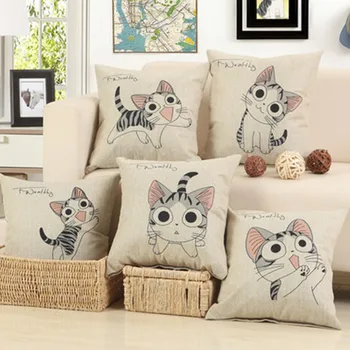 

BZ260 Cartoon small Meng cat pillow Cushion Cover Pillowcase Sofa/Car Cushion /Pillow Home Textiles supplies