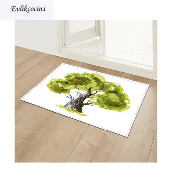 

Free Shipping Green Tree Kilim Non-Slip Tapis Absorbent Bath Mat Area Rug for Living Room Bedroom Floor Carpet Tapete Infantil