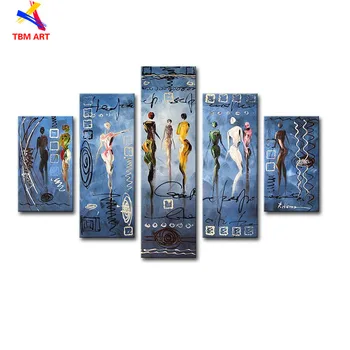 

5panels Great Quality Canvas Oil Painting ,100% Handmade Modern Abstract Wall Art Painting Home Decoration Gift TH023