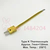 2x Type K Thermocouple 0~250C Fork Terminal Ultra Thin Polyimide Film Probe 7mm*130mm Temperature Sensor Miniature Connector ► Photo 1/6