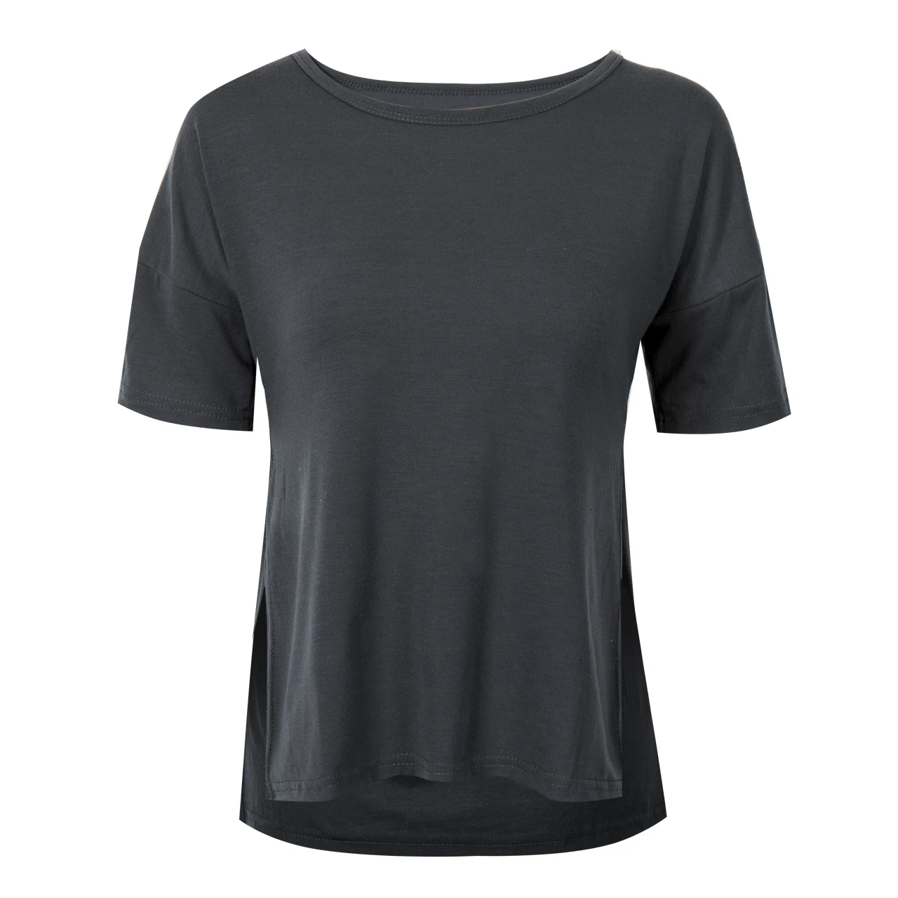 Модные женские туфли летняя футболка с коротким рукавом Повседневная рубашка свободные хлопковые топы Футболка - Цвет: Темно-серый