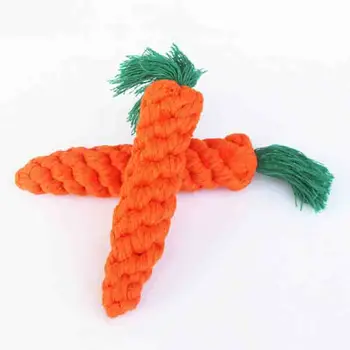

High Quality Cotton Thread Carrot Toy IQ Improving Training Tool Puppy Realistic Carrot Chewing Toy Funny Training Accessories
