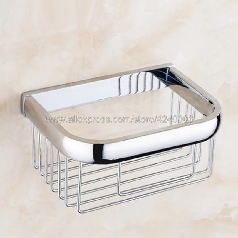 Полированный хромированный квадратный набор аксессуаров для ванной комнаты, аксессуары для ванной, настенный держатель для бумажных полотенец, вешалка для полотенец Kxz002 - Цвет: Storage Basket