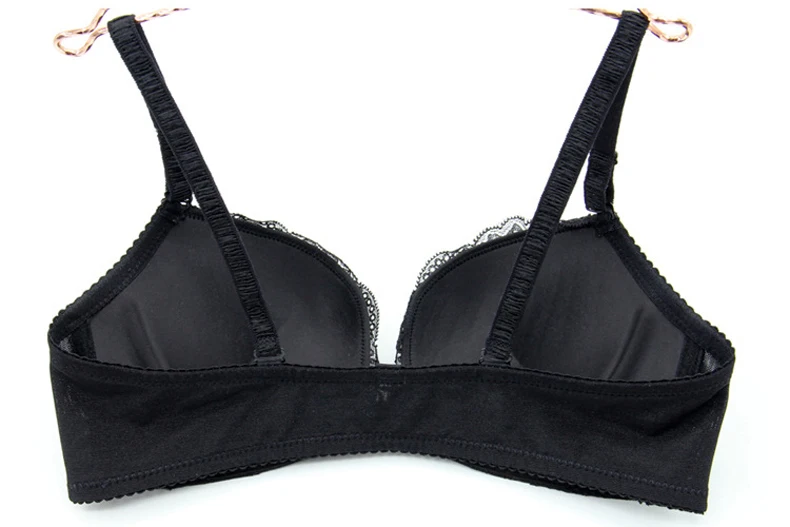 Queenral Sexy Lace Bra Set Lingerie Push Up Wire Free Underwear Set Women Front Closure  Plus Size Bra Brief Sets 34B Spandex   7
