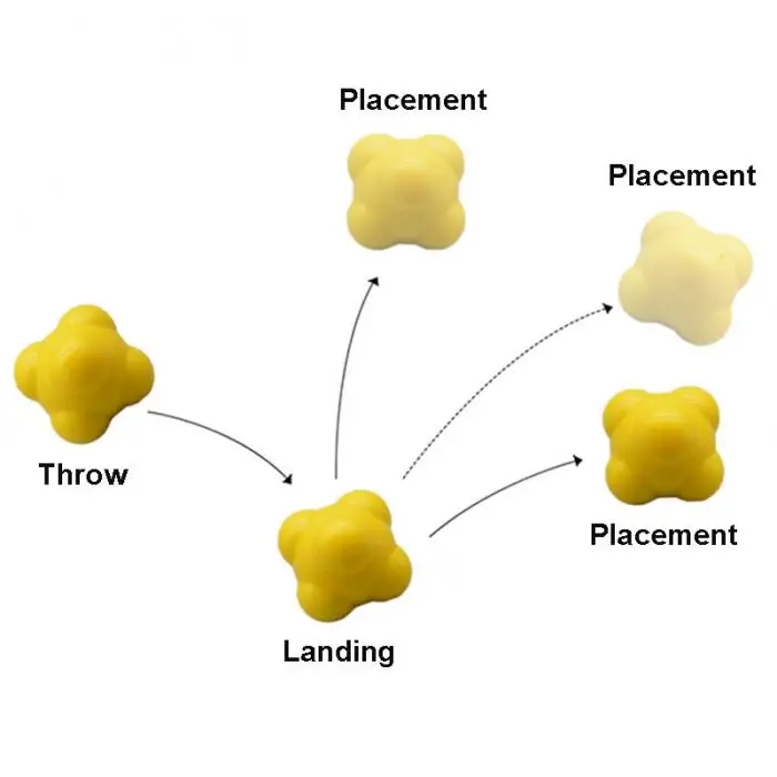 Цельный силиконовый глаз Рука тренировка реакции ловкость координация шестиугольный мяч рефлекторные упражнения фитнес аксессуары