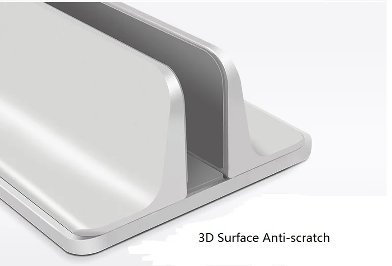 WESAPPA Aluminum Vertical Laptop Stand Thickness Adjustable Desktop NoteBook Holder Space-saving Stand for MacBook Pro/AIR WESAPPA Aluminum Vertical Laptop Stand Thickness Adjustable Desktop NoteBook Holder Space-saving Stand for MacBook Pro/AIR