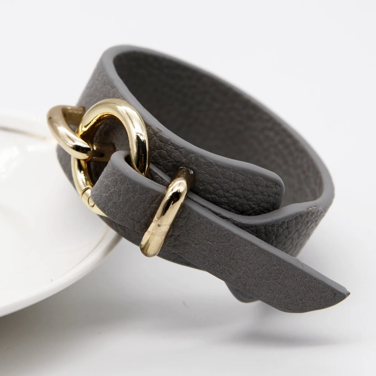 Модный панк кожаный браслет для женщин браслет очаровательные браслеты на запястье Леопардовый Браслет с принтом женский браслет бижутерия ювелирные изделия - Окраска металла: Gray