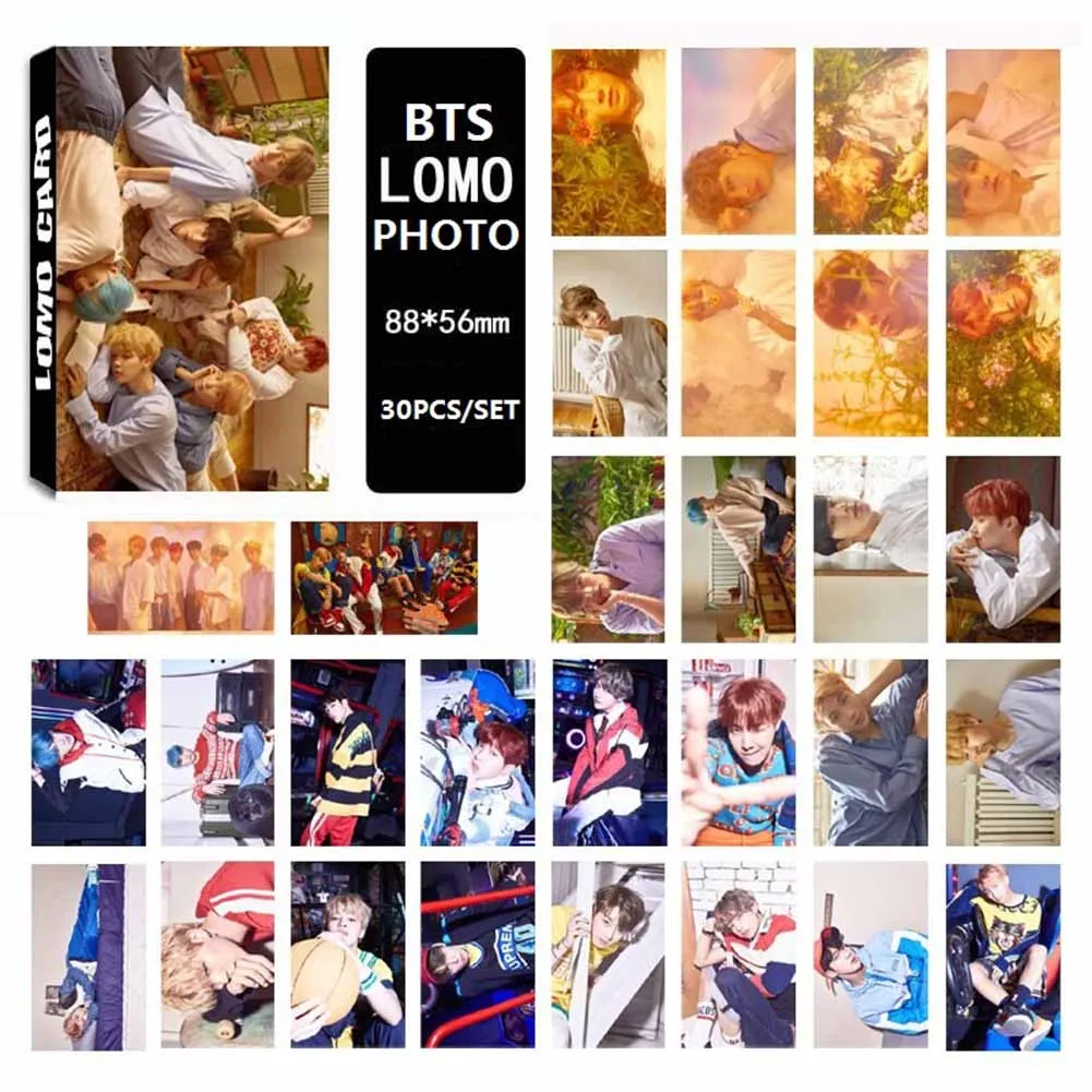 

30pcs/set 2017 BTS Bangtan Boys YOU NEVER WALK ALONE Album LOMO Cards New Fashion Self Made Paper Photo Card HD Paper