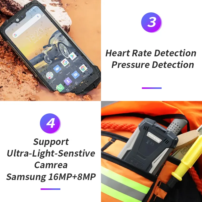  Blackview BV9700 Pro IP68/IP69K Rugged Mobile Phone Helio P70 6GB 128GB Android 9.0 Smartphone 16+8