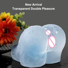 Soft Transparent silicone Sex Dolls Male Masturbator 3D Realistic Anal and Vagina Pussy Masturbation Cup Adult Sex Toys for Men