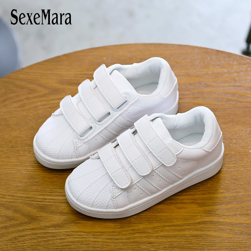 

Fashion Shell Toe Children Shoes Boys Small Baby Striped Sneakers Girls 2019 Spring Autumn Casual White Kids Sport Shoes B12105