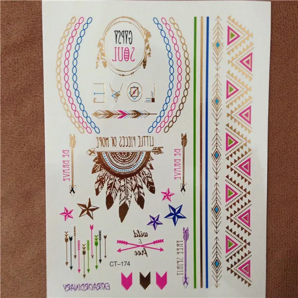 Style Body Art Painting Tattoo Sticker Gold Silver Temporary Flash Tattoo Paste Disposable Indian Colorful Tattoos Style Body Art Painting Tattoo Sticker Gold Silver Temporary Flash Tattoo Paste Disposable Indian Colorful Tattoos