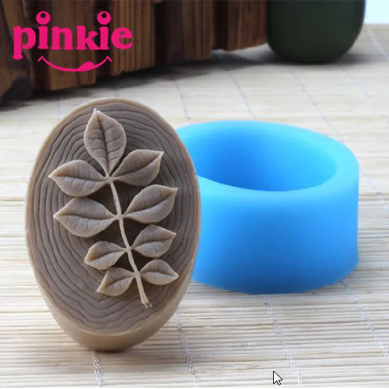 Buy New Arrivals Lucky grass leaf shaped silicone soap mold leaves DIY soap