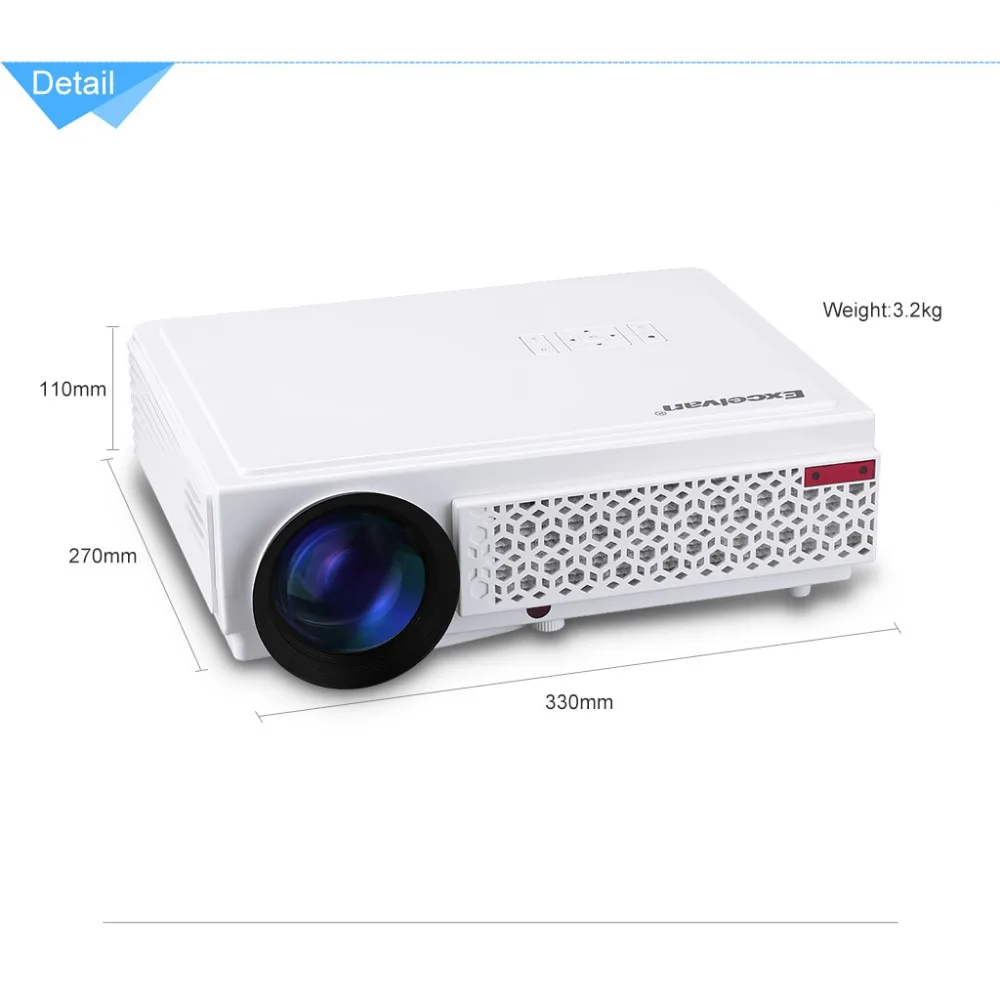 Excelvan LED96 + 3000lm HD домашний кинотеатр Projetor Projektor видео LCD цифровой светодиодный