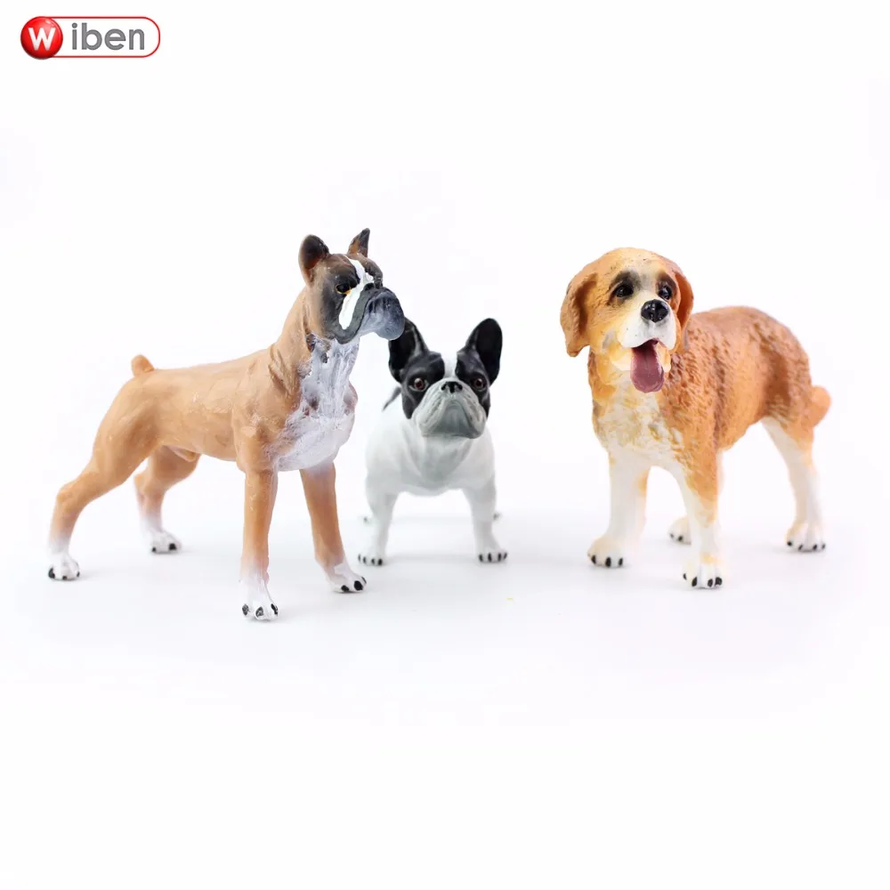 Wiben 3Pcs/Lot Dog Simulation Animal Model Action & Toy Figures High