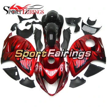 

Injection Fairings For Suzuki GSXR1300 Hayabusa 08 09 10 11 12 13 14 ABS Plastic Fairing Kits Cowling Red Black Flames Body Kits