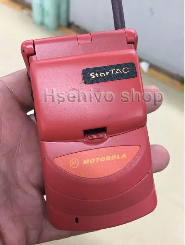 Red Горячая Распродажа, Модный разблокированный мобильный телефон Motorola StarTAC Rainbow Flip GSM с несколькими языками - Цвет: Red