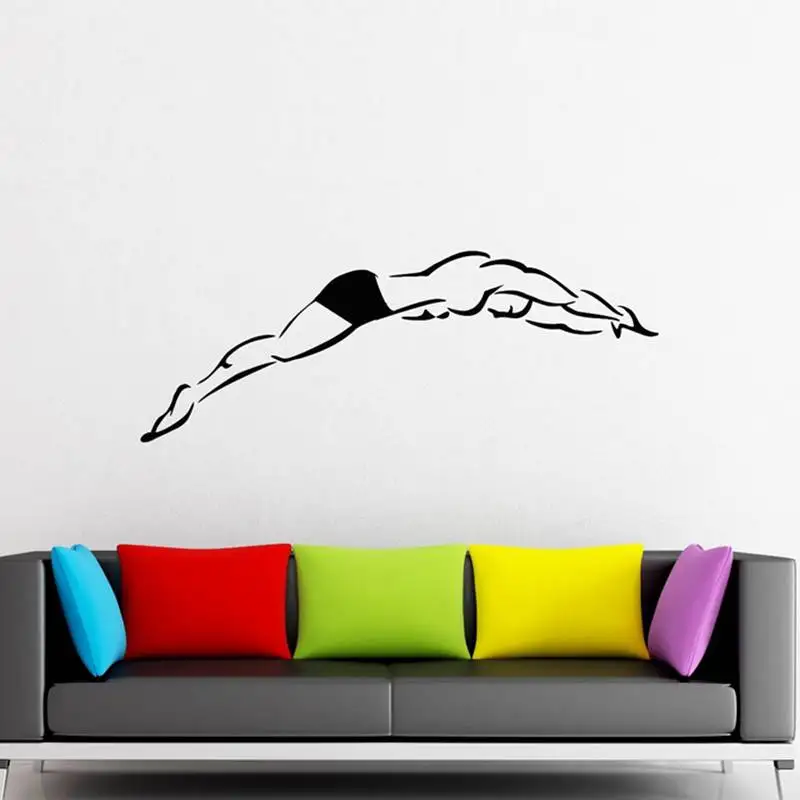 DCTAL Swim Sticker Swimmer Decal Swimming Posters Vinyl Wall Decals