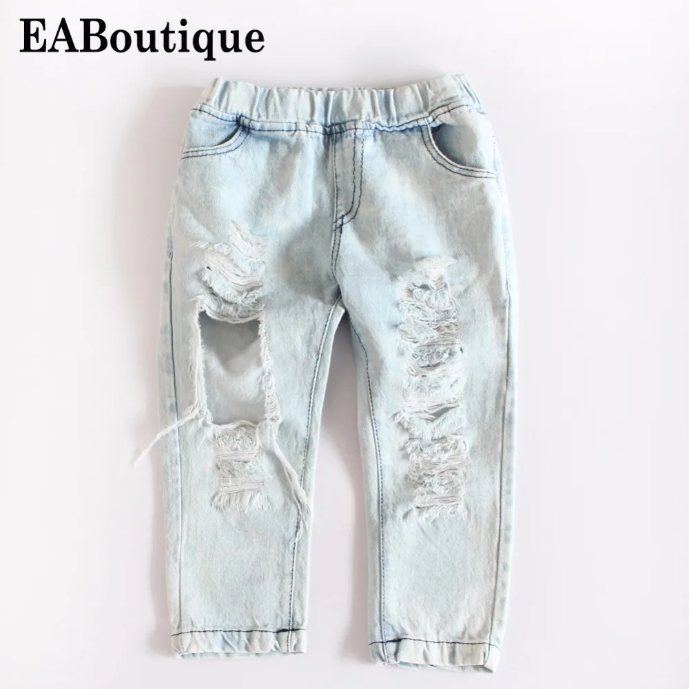 EABoutique/2018 новая уличная мода рок-звезда детские летние большие отверстия | Джинсы -32872411563