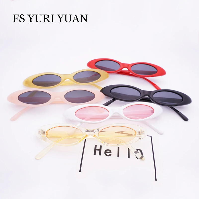 

FS YURI YUAN Small Oval Sunglasses Women 2018 Brand Designer High Quality Cool Glasses Female Small Size Frame Eyewear Men UV400