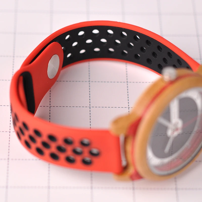 BOBO BIRD Luxury Bamboo Watch Men and Women Silicone Color Strap Writwatches Ideal Gifts Items Relogio Masculino C-R11