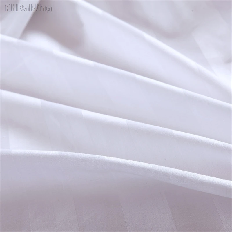 Домашний текстиль одна пара наволочки для отелей сатин хлопок 40 S белый полосатый наволочка 50x80 см/58x88 см Большой Размеры