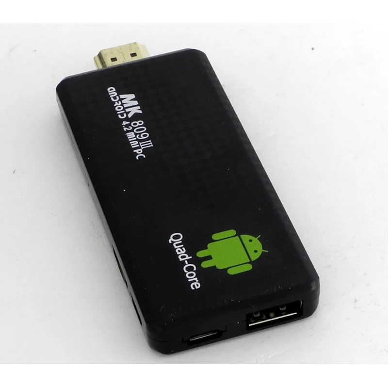

Hgh quality MK809III wifi android smart tv box dual core android 4.4 tv stick mini pc 1080p smart