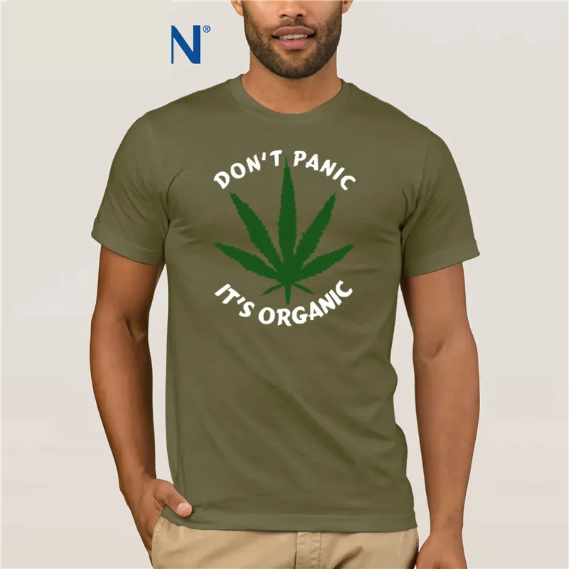 

Nerd Tee Shirt 2019 Weed Don't Panic It's Organic Cotton T Shirt For Men Latest Hip Unique T-Shirt Cotton Cloth Casual Cotton