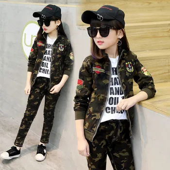 

Children Clothing Sets Camouflage Kids Sports Suits Boys Girls 2020 Spring Tracksuit 2pcs Casual Coat Pant Costume For Boys Girl