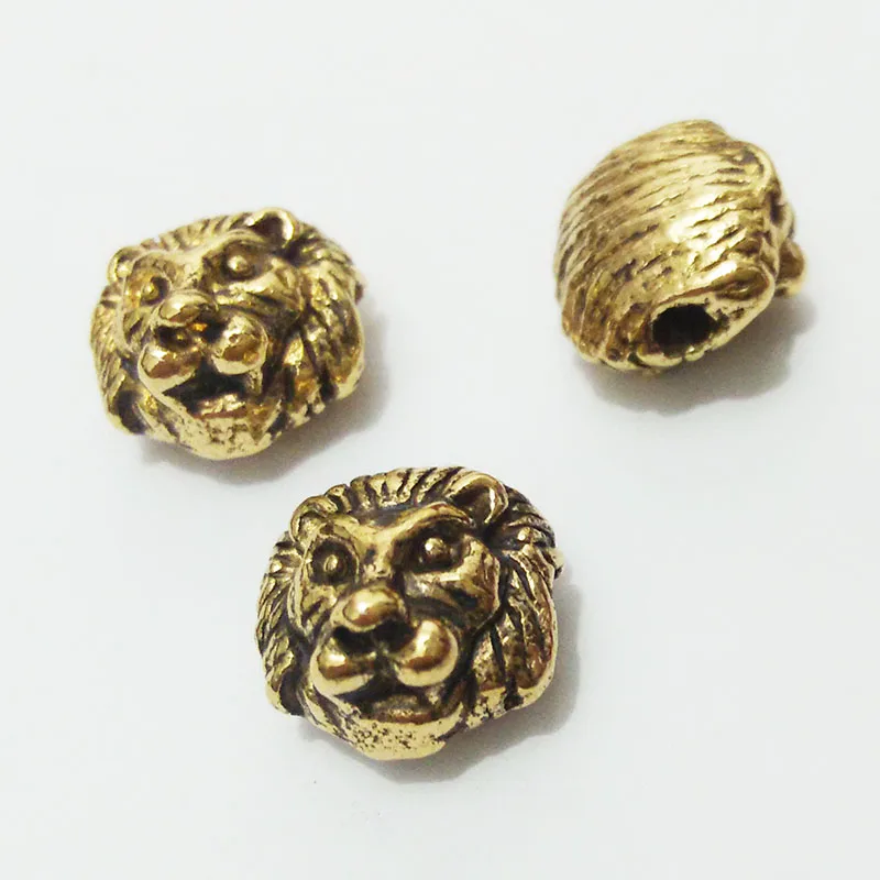 

slide beads tassels top necklace antique gold color lion head lions spacer bracelet bangle charms dangles diy connector buckle