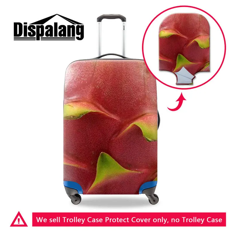 Модный чехол для багажа с фруктовым принтом для женщин, водонепроницаемый Эластичный Защитный чехол для чемодана, аксессуары для путешествий для девочек - Цвет: Прозрачный