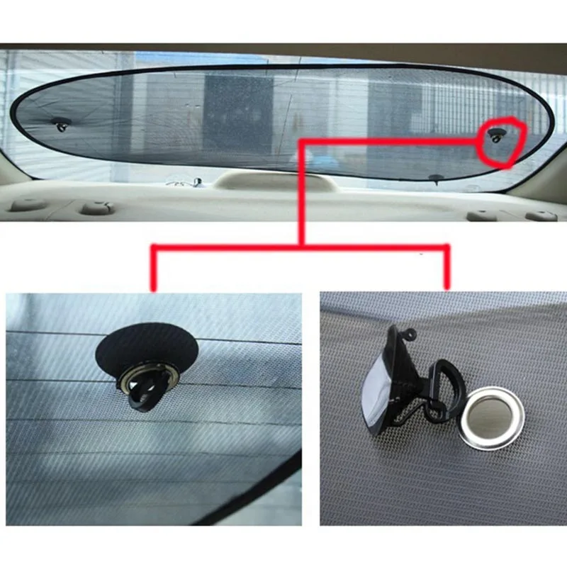 

Hot Auto Car Rear Window Sunshade Cover Sun Shade Visor Mesh Shield Durable Protect UV Block BX