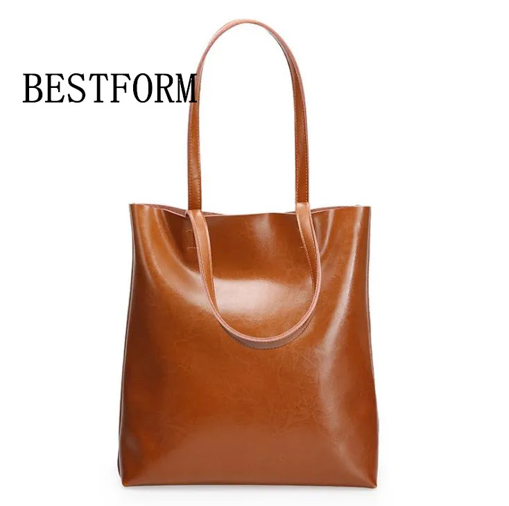 

100% leather handbags New cowhide fashion ladies bag simple tote bag large capacity fashion portable shopping bag