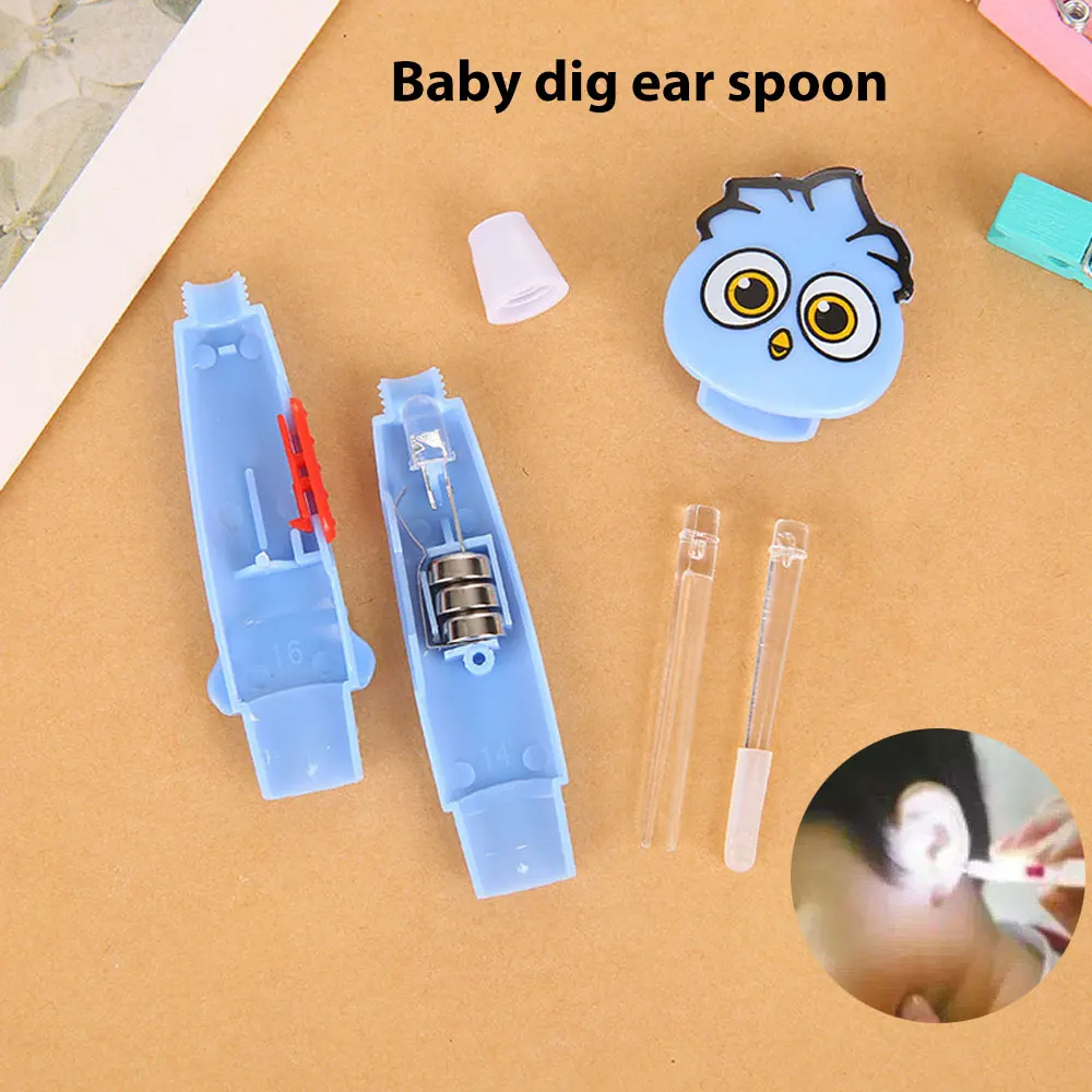 

Ear Spoon Cleaning Tool Accessories Curette Cute Colorful Pick Earwax Creative Multicolor Plastic LED Health Baby Ear Spoon