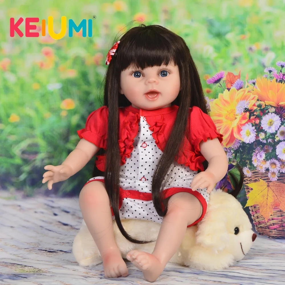

Hot Sale 22'' Lifelike Reborn Baby Doll Girl Christmas Gifts 55 cm Soft Silicone Baby Dolls Newborn Toy For kids Playmates