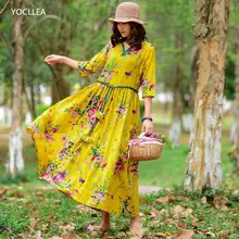 Летнее платье, женское пляжное платье, свободное, с высокой талией, длинное платье для девочки, с коротким рукавом, большие размеры, с коротким рукавом, весенне-осенние платья