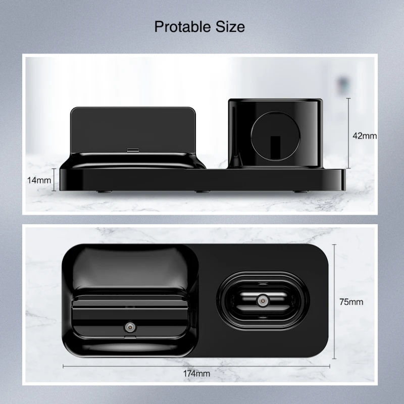 3 in 1 Mobile Phone Watch Headphone Magnetic Chargers Wireless Charging Adapter Holder Pad For Airpods For Apple Watch Charger