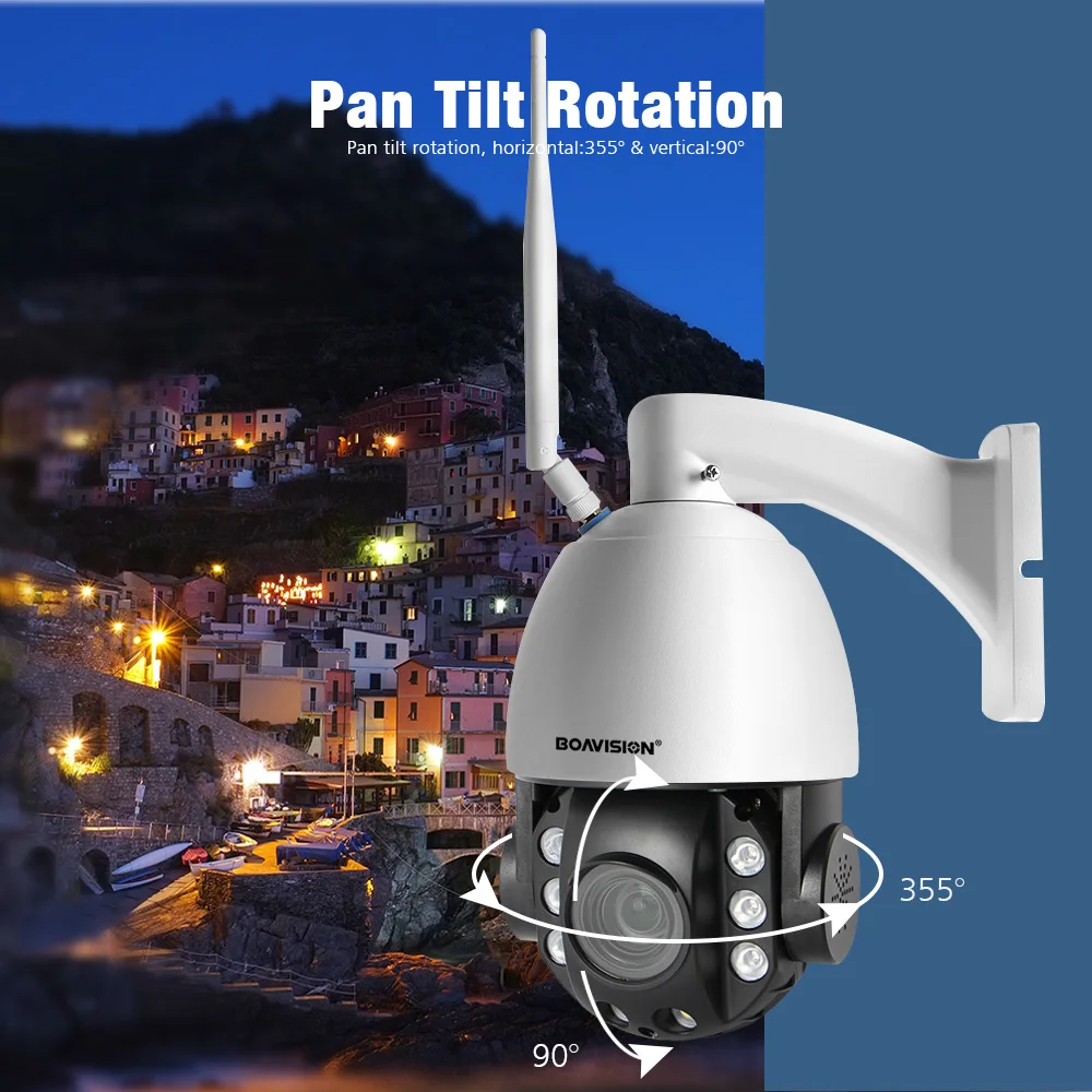 Perfect HD 2MP Wireless PTZ Dome IP Cam WIFI 10X / 20X Optical Zoom Outdoor Security Video CCTV Cam Two Way Audio White Light 80M IR 9