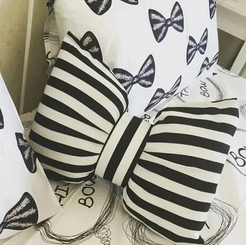 

Soft Cushion with Bow tie style home Decorative Pillows Throw Pillow Birthday Gift for Children, Girlfriend