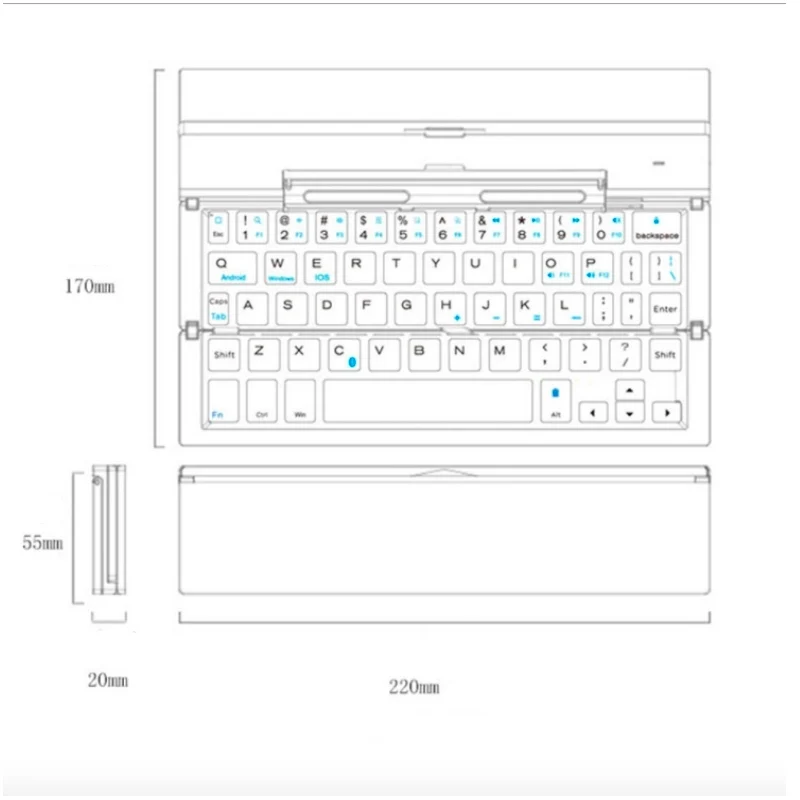 Портативный планшет Беспроводная складная Bluetooth клавиатура для дома для iPhone Android телефон для iPad универсальная мини клавиатура