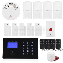 APP Controlado DIYSECUR Conexiones Inalámbricas y Cableadas Zonas de Defensa GSM Marcado Automático Seguridad Para El Hogar Sistema de Alarma