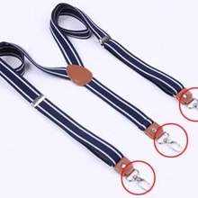 Эластичный ремешок с крючками ремень клип ремень брюки ремень эластичный ремешок с крючками Пряжка ремень клип синий полосатый подтяжки