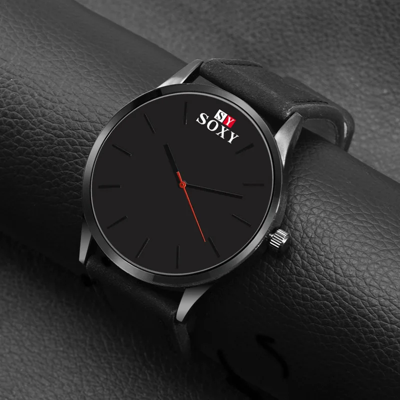 

New Arrived SOXY Brand Watch Fashion Leather Quartz Watch Casual Sports Watches Men Luxury Wristwatch Hombre Hour Clock Relojes
