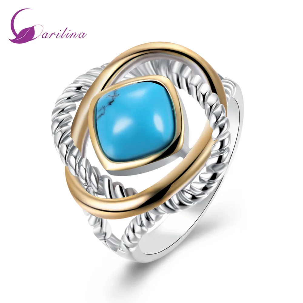 

Turquoise ring upscale fashion ring fashion knitting ring R2055