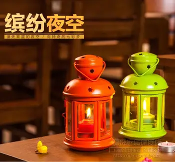 

Hot-selling fashion home hanging lantern iron glass mousse wedding props