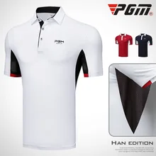PGM одежда для гольфа мужские футболки с короткими Рукавами Летняя дышащая быстросохнущая охлаждающая рубашка для мужчин размер m-xxl