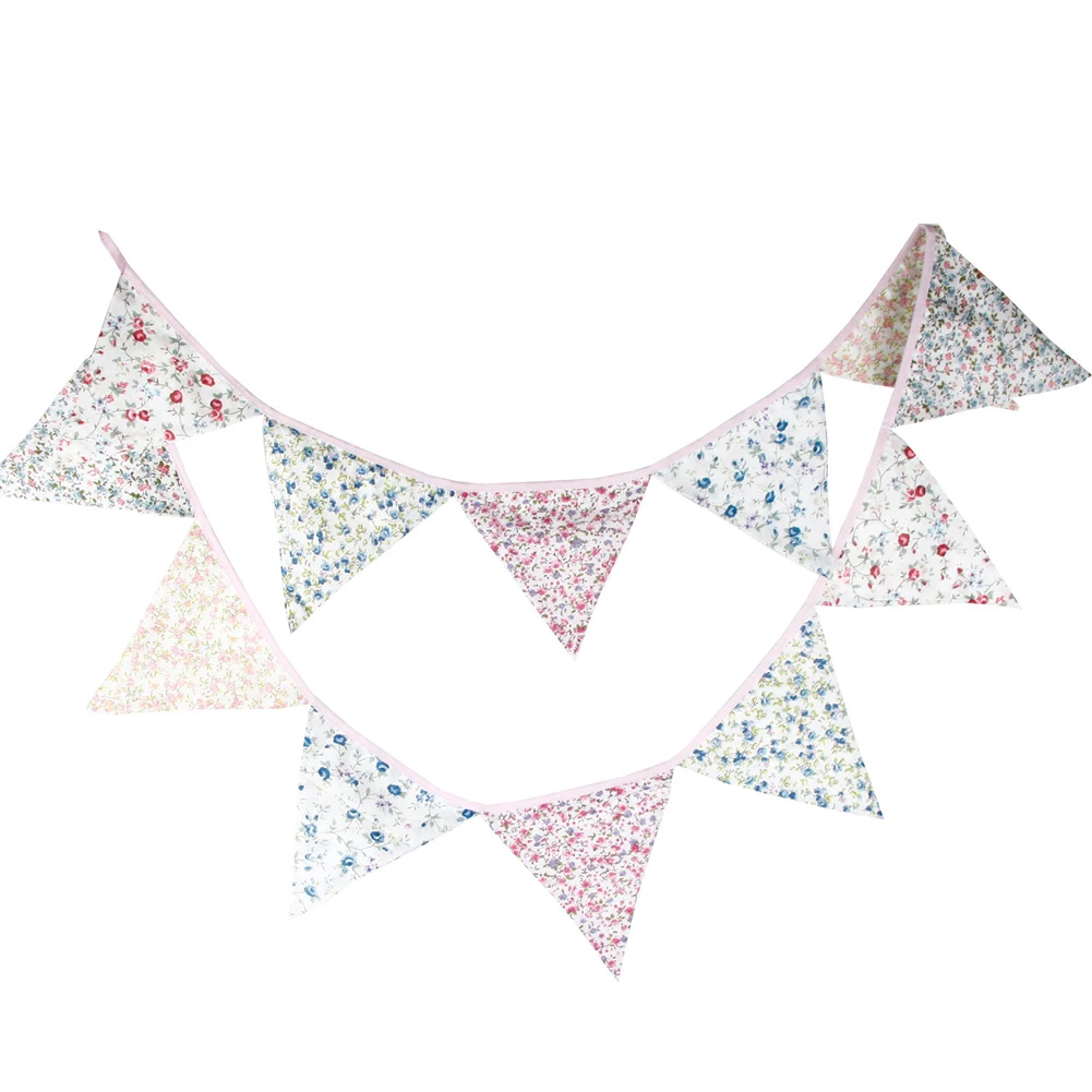 Buy 3.2m 12 String Of Flags Retro Floral Wedding