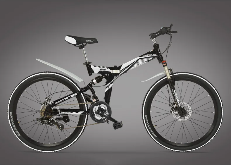 Best K660M Big Discount, 21 Speeds, 24/26 inches, Folding Bike, Lockable, Full Suspension, Double Disc Brake, Mountain Bike. 5