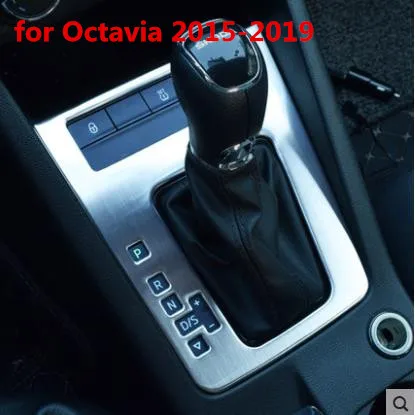 Панель положения шестерни из нержавеющей стали внутренние наклейки Модифицированная ручка переключения скоростей коробка для Skoda Octavia- автомобильные аксессуары
